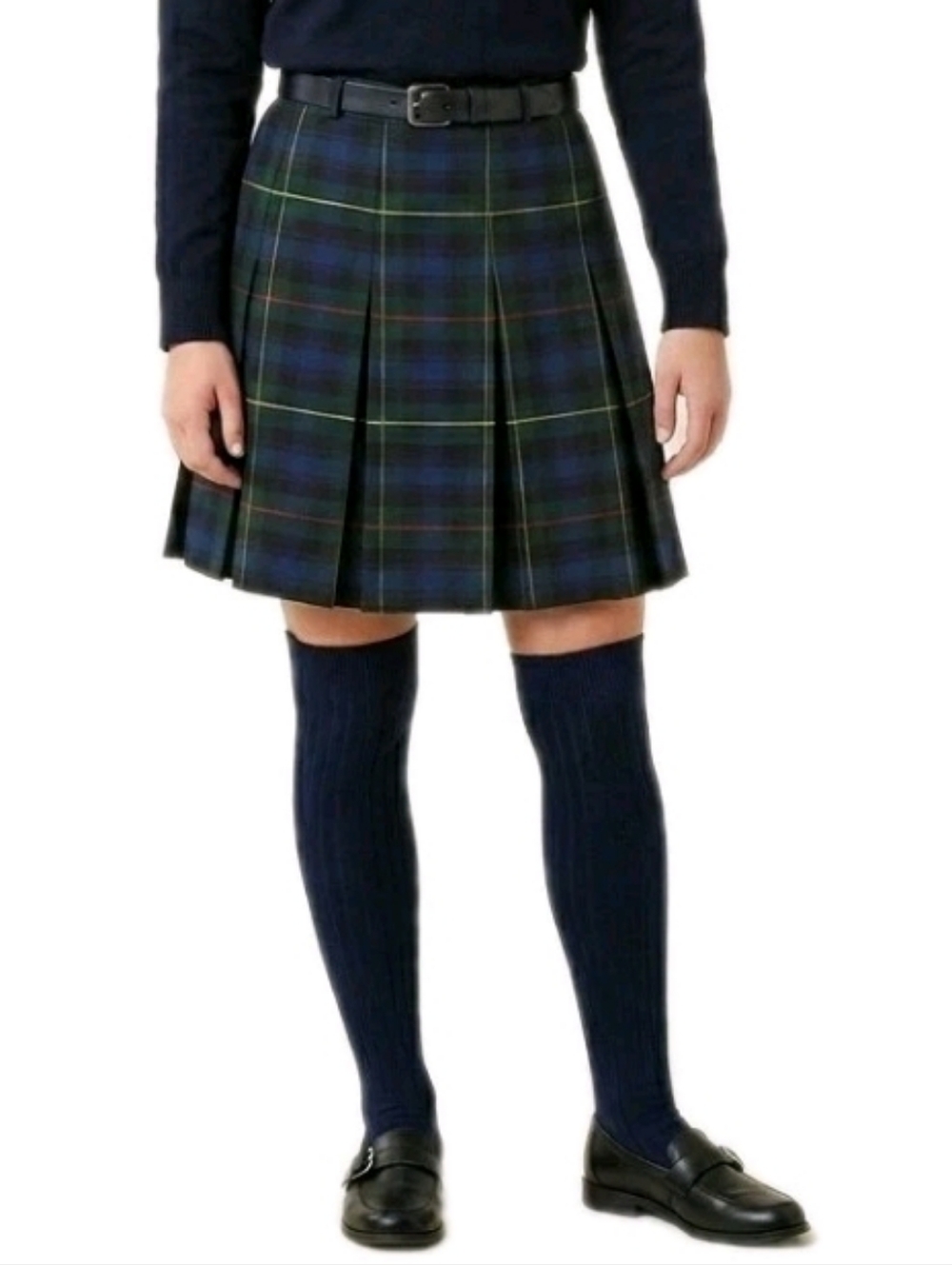NWT Becky Thatcher Elderwear School Uniform Skirt Plaid 55 Sz 6X Navy Tartan